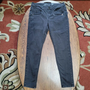 Seven7 Faded Black Distressed Legging Jeans Size Women's 12